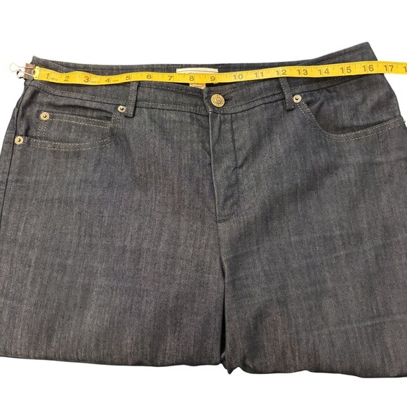 St. John Sport WomenS Dark Wash Denim Jeans Size 10 Classic Straight Fit - Picture 5 of 14